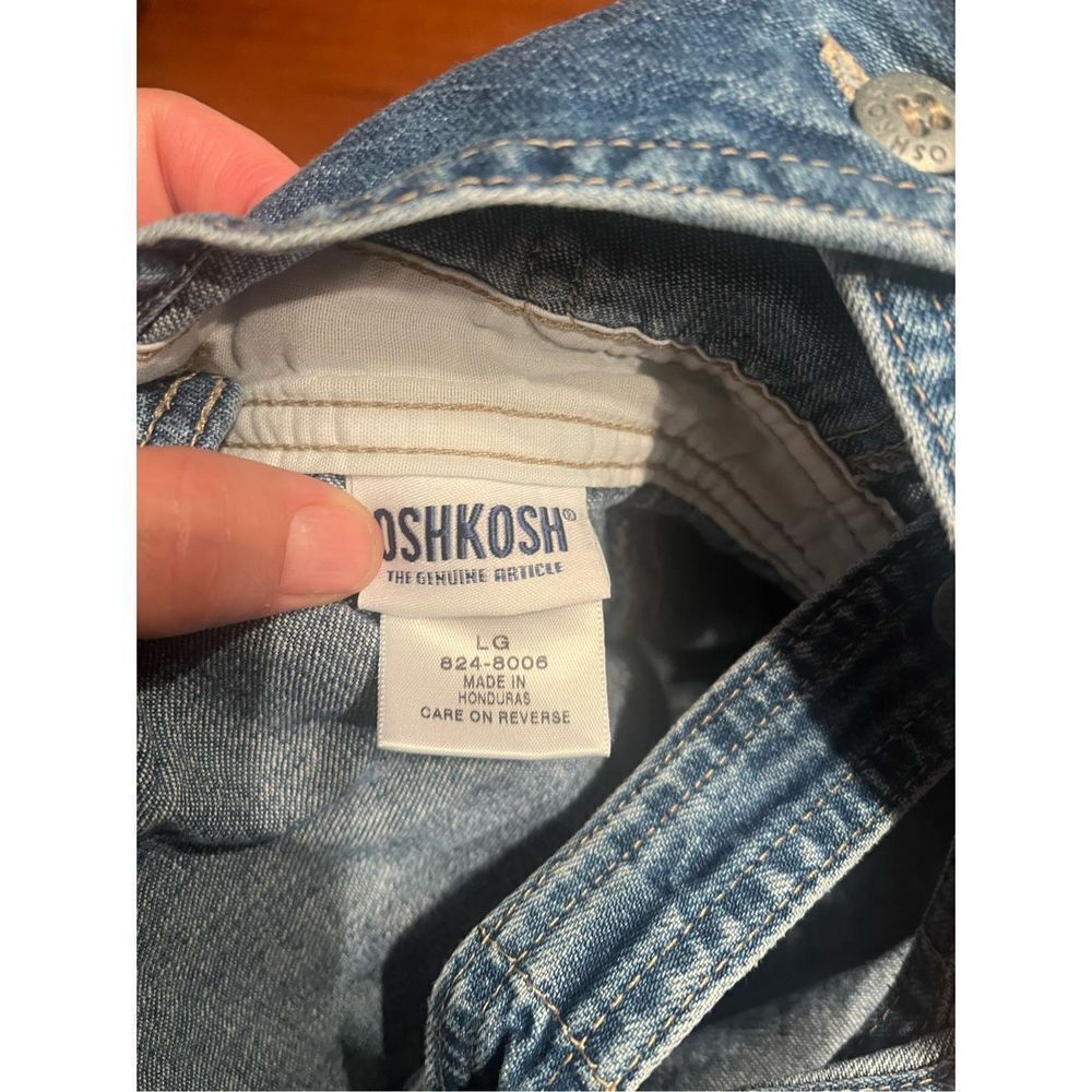 OshKosh BGosh Large Overalls Pleated Waist Blue Label - Picture 5 of 5
